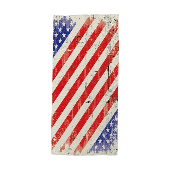 Vikakiooze 4th Of July Decorations American Flag Beach Towel Oversized Usa Beach Towels Lightweight Striped Pool Spa Towels Quick Dry 60X30 Inch Travel Beach Towels