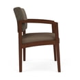 thumbnail image 2 of Lenox Wood Reception Waiting Oversize Guest Chair / Walnut Wood / Brown / Brown, 2 of 4