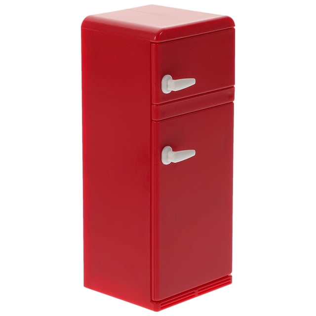 KAKOWELY Mini nevera, muebles para casas pequeñas, mini muebles para casas, nevera de juguete, casa de muñecas, nevera de juguete