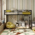 thumbnail image 3 of Furniture of America Veric Kids Twin over Twin Low Profile Bunk Bed, Black, 3 of 15