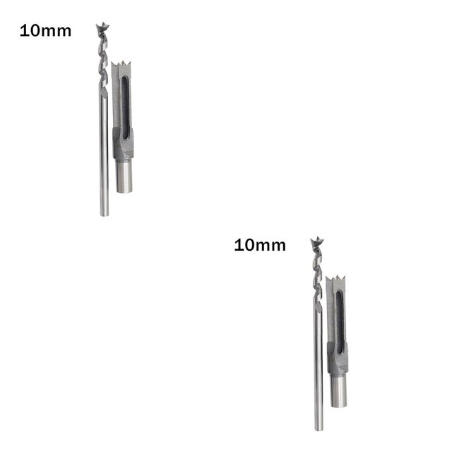 Scienceny Taladro cuadrado para carpintería Taladro para carpintería de acero de alta velocidad Taladro para agujeros cuadrados, 15 mm 10 mm 2piezas Scienceny CBP032401