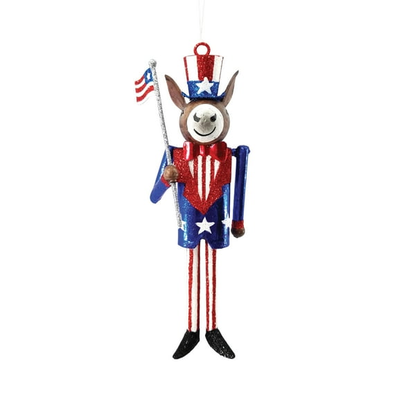 Democrat Donkey 4th of July Patriotic Ornament Decoration