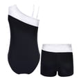 thumbnail image 3 of MSemis Kids Girls Sleeveless Shiny Diamond Gymnastics Dance Athletic Leotard with Shorts Sets, 3 of 5