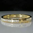 thumbnail image 4 of Bracelet Bangle Wedding Moissanite White Cut Round CT 3 Plated Gold Yellow 14k, 4 of 4