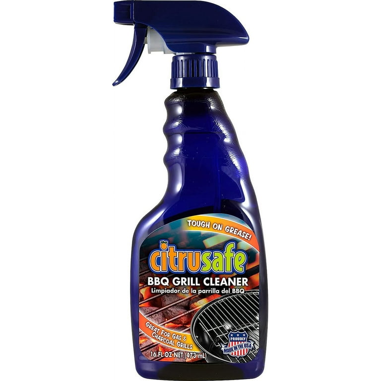 CitruSafe 16 Fl Oz BBQ Grill Cleaner Cleans Burnt Food and Grease from Grill Grates Great for Gas and Charcoal Grills Walmart