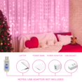 thumbnail image 2 of Luces de cortina Suddus 200 LED de 2 x 2 m con alimentación USB, color rosa, 2 of 7