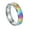 Silver, variant on Men's Stainless Steel 6MM Simple High Polished Gay Pride Rainbow Flag Ring Wedding Band Ring Purple Size 9