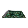 thumbnail image 2 of Ahgly Company Indoor Square Medallion Turquoise Blue French Area Rugs, 5' Square, 2 of 4