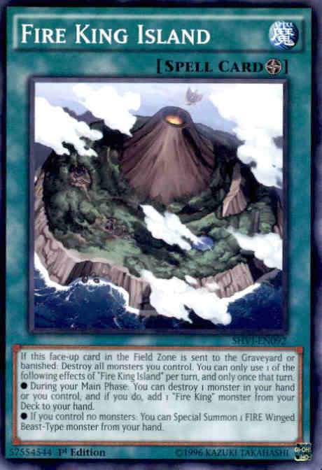YuGiOh Shining Victories Common Fire King Island SHVI-EN092