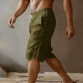 thumbnail image 4 of CQONEPT Mens Casual Shorts Cotton Athletic Workout Shorts Lounge Bermuda Drawstring Sweat Shorts with Pockets Army Green 2XL, 4 of 7