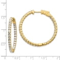 thumbnail image 2 of Real 14kt Yellow Gold Round Hoop With Safety Clasp Earring Mountings; for Adults and Teens; for Women and Men, 2 of 2