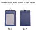 thumbnail image 5 of Uxcell Badge Holder 11x7.4cm Vertical PU ID Card Holder with Rivet Detachable Neck Lanyard Blue Pack of 2, 5 of 6