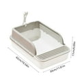 thumbnail image 4 of Gallickan Removable Top Litter Box, Extra Large Cat Pan With Splash Proof Design High Sided Enclosed Toilet For Adult Cats, Gray, 4 of 6