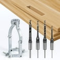 thumbnail image 5 of Square Hole Drill Bit Adapter with 4pcs Square Hole Drill Bit, Mortising Attachment for Drill Press, Mortise Machine, Power Tool Accessory for Drill Machines, 5 of 6