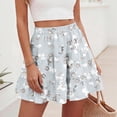 thumbnail image 4 of Floral Skirts for Women Short Boho High Waisted Flowy Mini Skirts Casual Summer Ruffle Skirt, L, 4 of 7