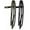 Black, variant on Double Stitched Leather Browband Headstall w/ Silver Star Conchos & Reins (Dark Brown)