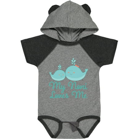 

Inktastic Noni Loves Me Grandchild Whale Gift Baby Boy or Baby Girl Bodysuit