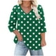 thumbnail image 2 of mfyjkho Tops De Tallas Grandes, Camiseta Holgada Con Cuello En V, Mangas Tres Cuartos Y Mangas 3/4 Para Mujer Tops Y Blusas Para Mujer Xxxl, 2 of 6