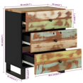 thumbnail image 4 of Mesa de noche Revera de madera maciza y contrachapado 50x33x62 cm, 4 of 9