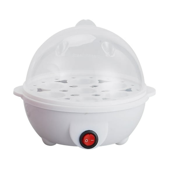 JENIKR Egg Steamer Egg Poacher with Automatic Closing Function Household Stainless Steel Egg Steamer Egg Steamer White