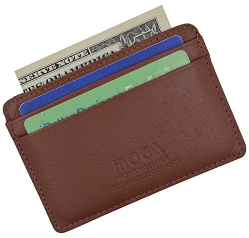 slim leather card case
