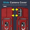 thumbnail image 2 of KOMI Compatible with Samsung Galaxy A16 5G Case Built in Slide Camera Lens Cover+Screen Protector+Finger Ring Holder Kickstand,Heavy Duty Shockproof Full Body Phone Cover,2025 Red, 2 of 5