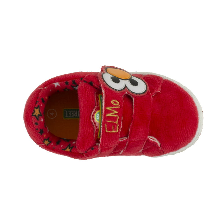 Sesame Street Elmo Baby Toddler Shoes with Strap, Red, Toddler Size 7