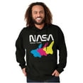 thumbnail image 3 of Retro NASA Worm Logo Space Shuttle Hoodie Sweatshirt Women Men Brisco Brands S, 3 of 4