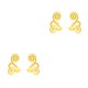 thumbnail image 2 of Sonducket Pendientes de aleación para mujer, 1 par, decorativos con estilo, de Color sólido que no se desvanecen, para niñas, damas, fiesta, Oro 2piezas, 2 of 6