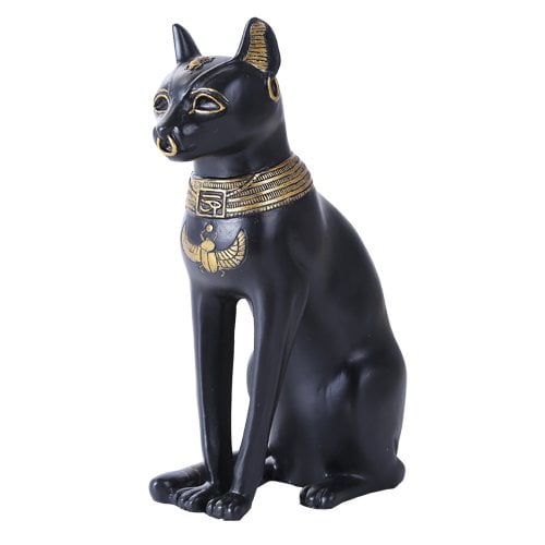 tabletop sculpture Egyptian cat sculpture cat goddess ancient Egypt cat decor artifact feline figurine Bastet statue