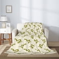 thumbnail image 2 of Sigee Green Snake for Flannel Blanket - Ultra-Soft, Warm and Cozy, Perfect for Couch, Bed, or Travel-40"x30", 2 of 6