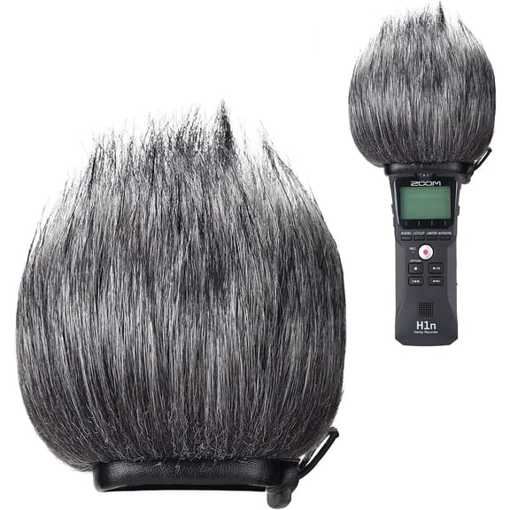 SUNMON Zoom H1n Recorder Furry Outdoor Windscreen Muff, Pop Filter/Wind Cover Shield Fits Zoom H1n & H1 Handy Portable Recorder