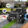 thumbnail image 5 of Farmdex 24V Ride on Toys 2-Seater Ride on Truck, 400W Ride on Cars with Remote Control, Electric Car for Kids w/ Power Display, High/Low Speed, Light Control, Bluetooth, Music, Suspension, Black, 5 of 7
