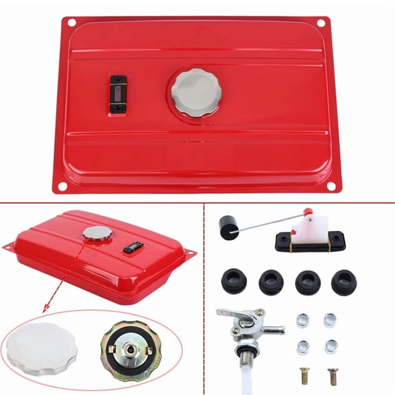 7 Gallon Universal Generator Gas Tank Fuel Filter Gauge Petcock fit For EC6500