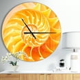 thumbnail image 2 of DesignArt Yellow Nautilus Shell Large Wall Clock, 2 of 2