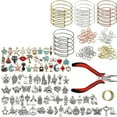thumbnail image 1 of Amuletos navideños para hacer joyas, kit para hacer pulseras con amuletos navideños chapados en oro, amuletos para hacer joyas, colgantes para pulseras navideñas, collares, pendientes,, 1 of 6
