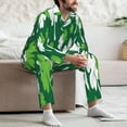 thumbnail image 7 of Xecao Happy saint Patricks day Print Pajamas Set Mens Pajamas Long Sleeve Loungewear Two-Piece Sleepwear Button-Down Pjs Set,2PJS-Medium, 7 of 7