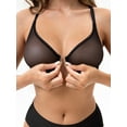 thumbnail image 6 of Wingslove Women's Front Closure Sheer See Through Bra Racerback Unlined Underwire Bras for Everyday, 6 of 6