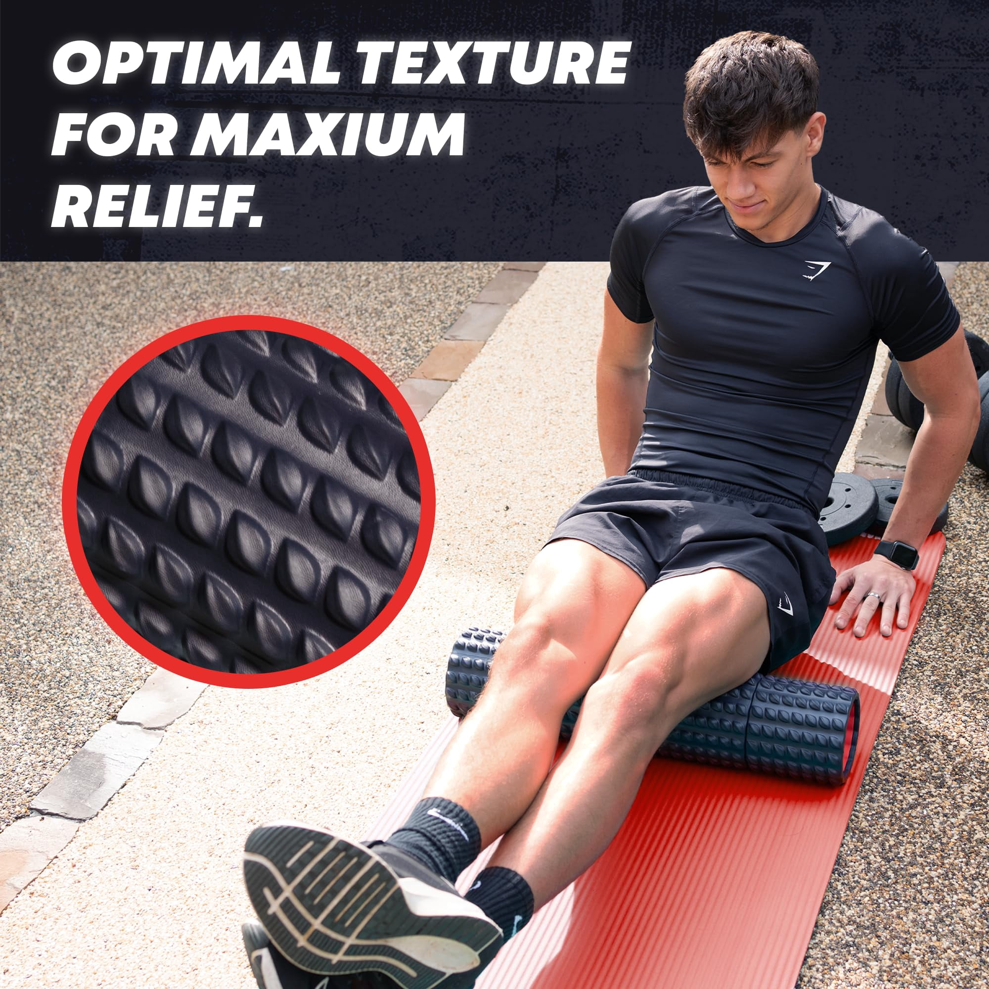 5-in-1 Long Foam Roller  23" For Physical With 5 Different Length Options Trigger Points - Massage: Shoulder Foot Arms Neck