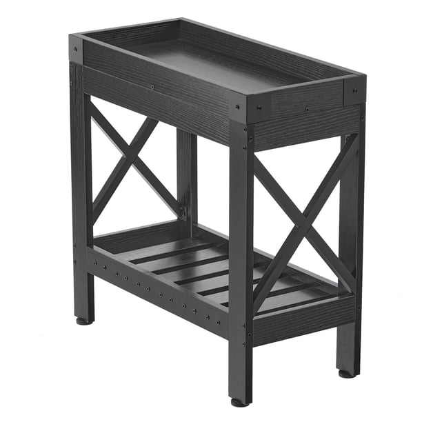 Mesa auxiliar ZEXVIDA estrecha para dormitorio, sala de estar, espacio pequeño