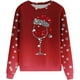 thumbnail image 3 of Pullover, Sweatshirts, Tops for Women, Round Neckline, Casual, Long Sleeve, Red, Size 46, 3 of 5