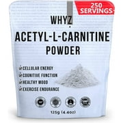 WHYZ Acetyl L Carnitine Powder, 125g, Fat Metabolism & Memory Supplement, 250 Uses