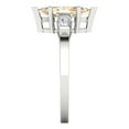 thumbnail image 3 of 2 ct Marquise Cut Natural Morganite Three-Stone Engagement Ring for Women in 18K White Gold, 3 of 5