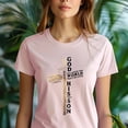 thumbnail image 5 of God So Loved the World | Bible Verse Faith Shirt with Wooden Cross Design for Men and Women, Dark Heather, Size 2XL, 5 of 6