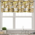 thumbnail image 3 of Ambesonne Summer Valance & Curtain, Pastel Beach Objects Pattern, 55"x45", Peach and Pale Yellow, 3 of 7