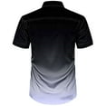 thumbnail image 5 of Aofany Dress Shirts for Men Fashion Gradient Color Short Sleeve Classic Button Down Shirt Summer Officewear Formal Business Work Shirts for Men, 5 of 8