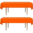 thumbnail image 6 of DecorRack 2 Rectangular Tablecloths -BPA- Free Plastic, 54 x 108 inch, Reusable Table Cover, Orange (2 Pack), 6 of 7