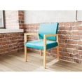 thumbnail image 5 of Pemberly Row Chaise d'Attente pour Invités avec Cadre en Bois, Turquoise, 5 of 5