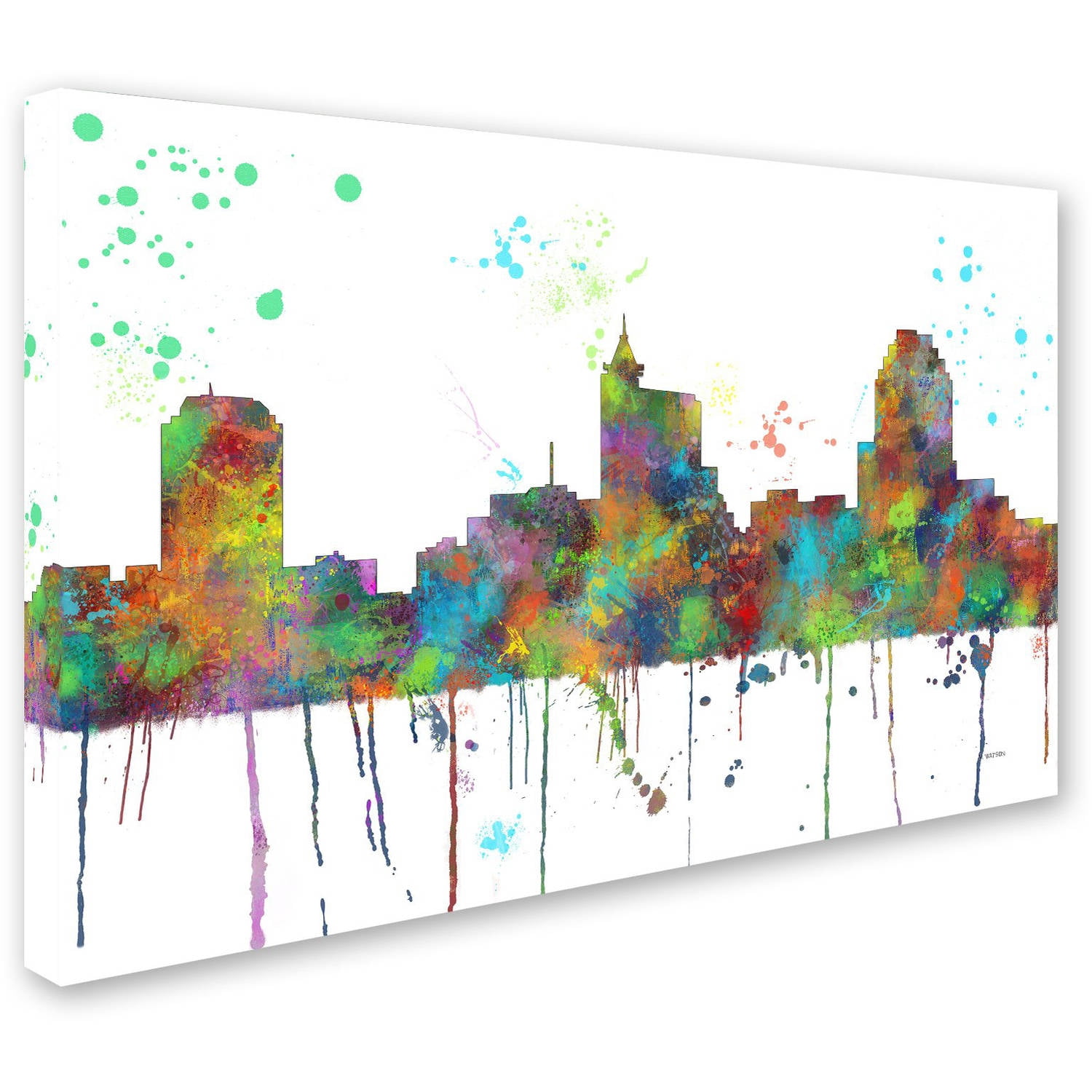 Trademark Fine Art "Raleigh North Carolina Skyline Mclr-1" Canvas Art by Marlene Watson