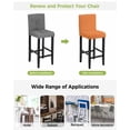 thumbnail image 3 of Orange Stripes Bar Stool Covers Set of 4, Simple Geometric Modern Monochrome Stretch Washable Bar Chair Covers with Backs, Removable Pub Counter Height Chair Cover for Kitchen Dining Room Cafe, 3 of 7